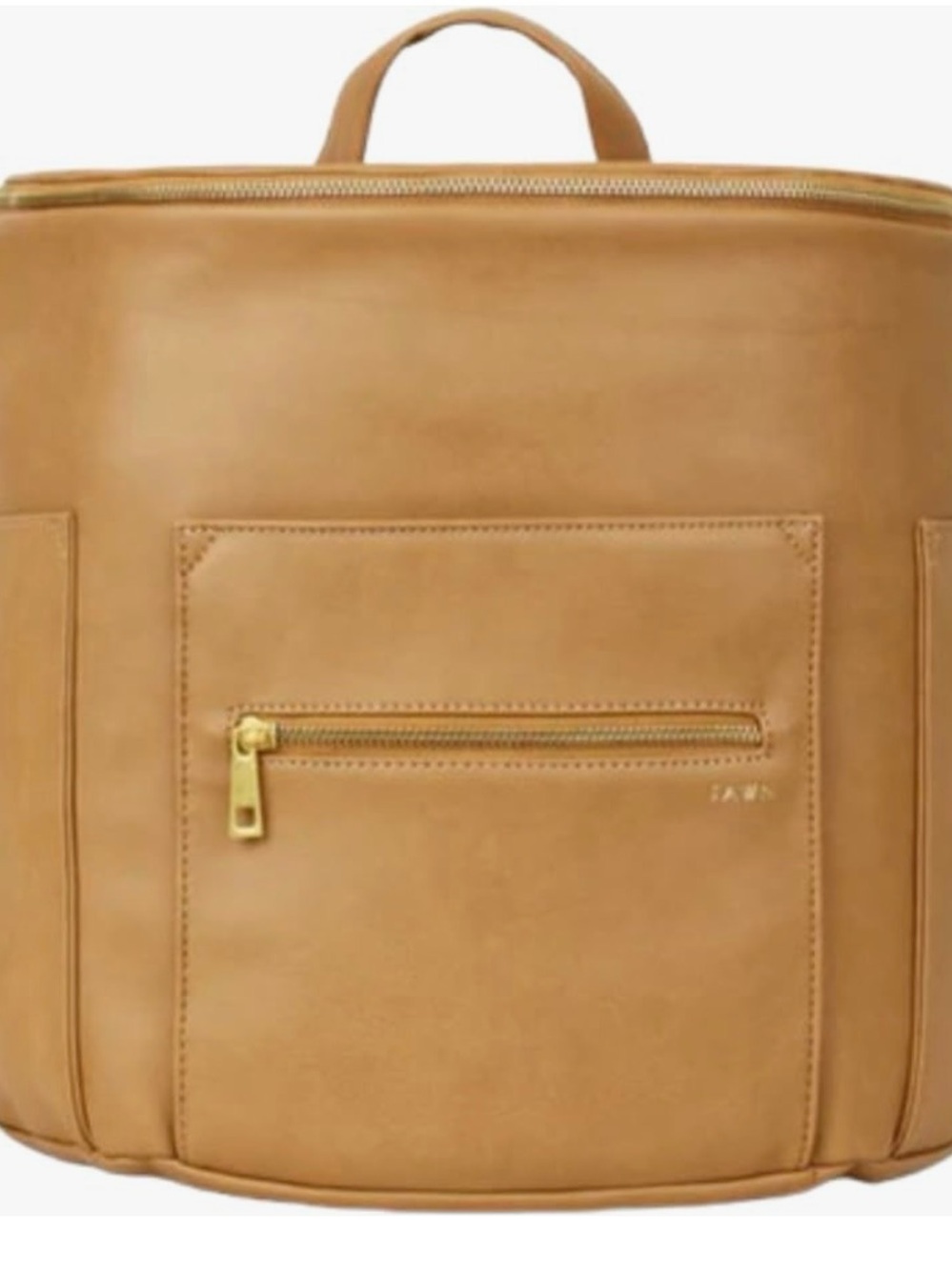 New. Fawn Design Tan Leather Backpack Diaper Bag